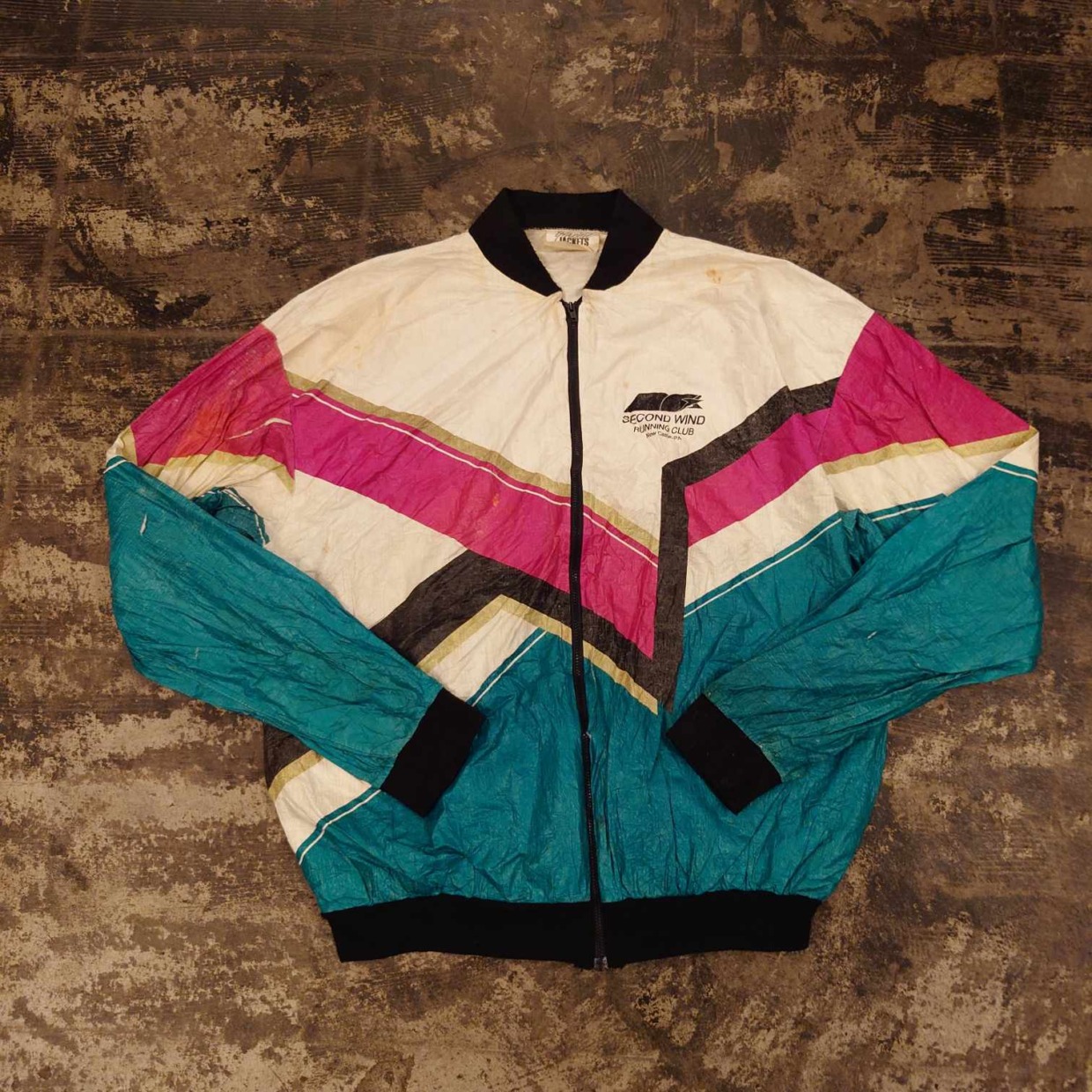 80s〜90s ナイロンジャケット 切替デザイン マルチカラー　 #和歌山古着