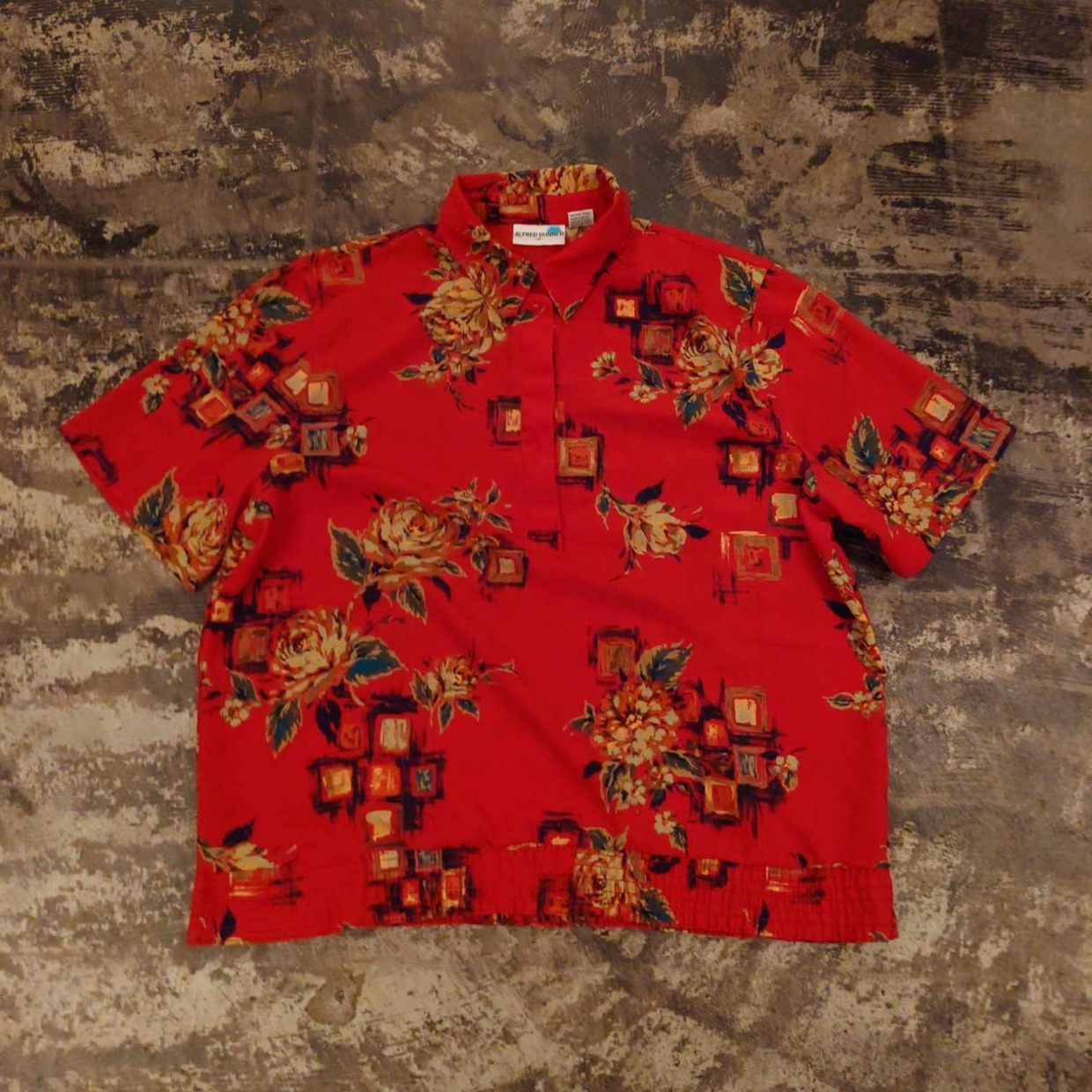 ALFRED DUNNER 総柄 半袖シャツ　＃和歌山古着屋