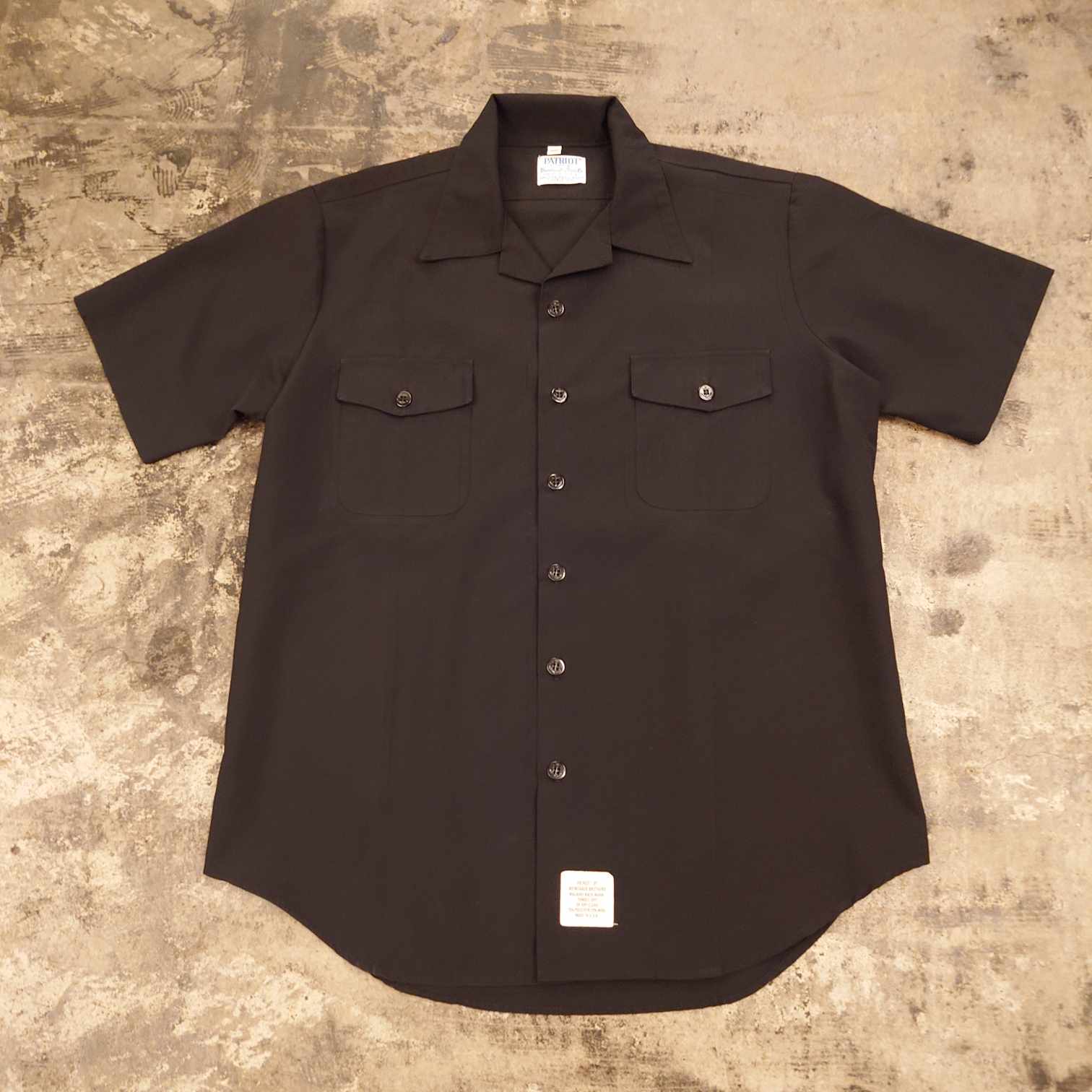 PATRIOT USA製 オープンカラーシャツ ブラック ＃和歌山古着屋 - 古着