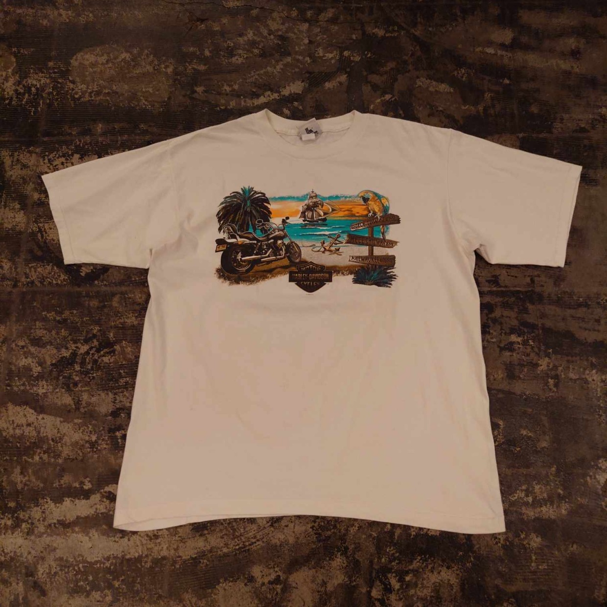 Harley-Davidson GRAND CAYMAN 両面プリントTシャツ　 #和歌山古着