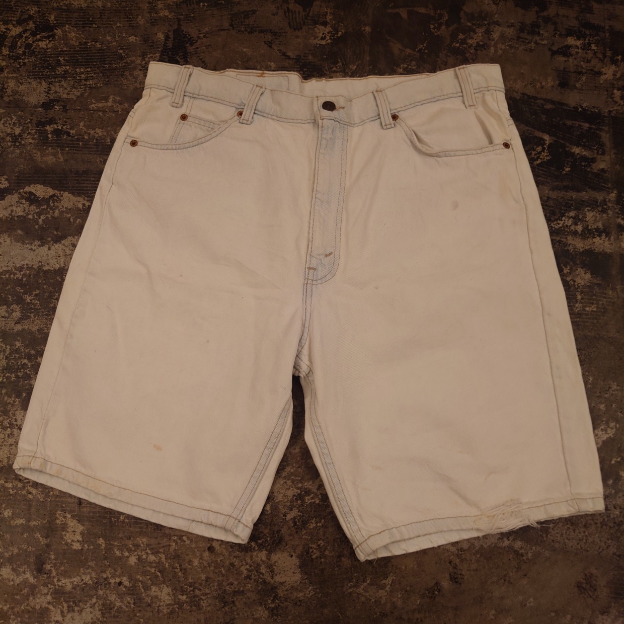 Levi’s 505 USA製 ホワイトデニムショーツ　＃和歌山古着屋