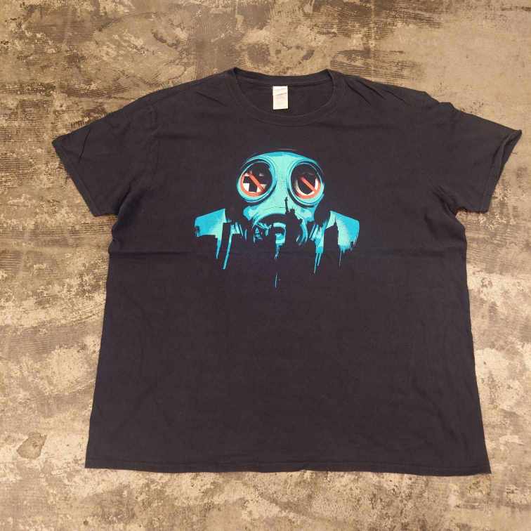 ガスマスク グラフィックプリントTシャツ　 #和歌山古着