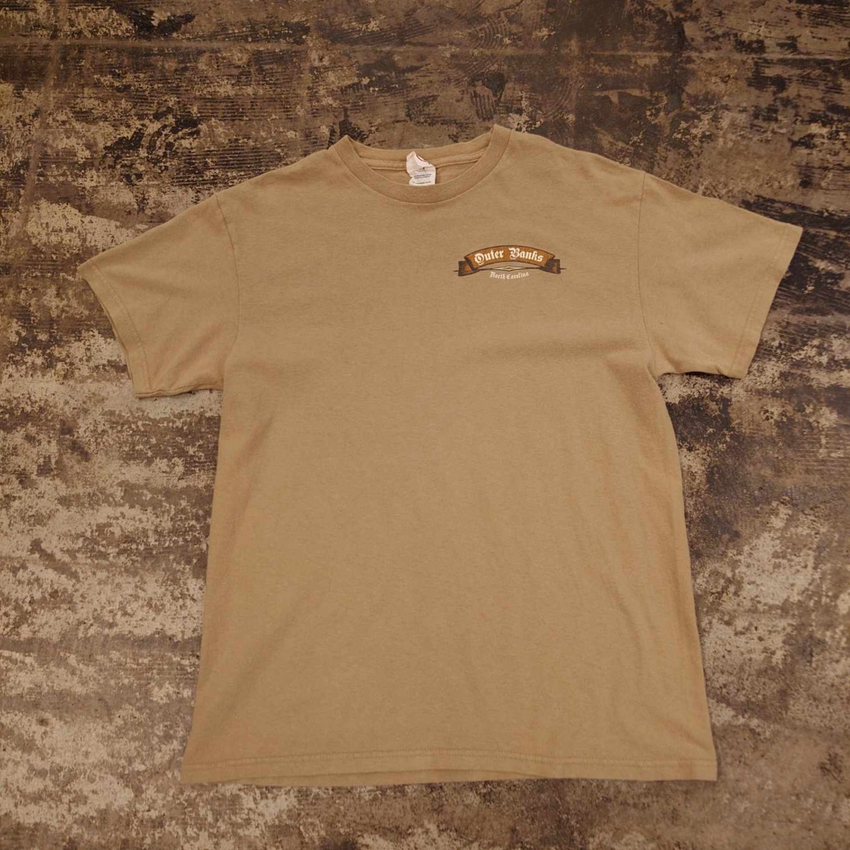 【Outer Banks Tシャツ M ベージュ サーフTシャツ　 #和歌山古着