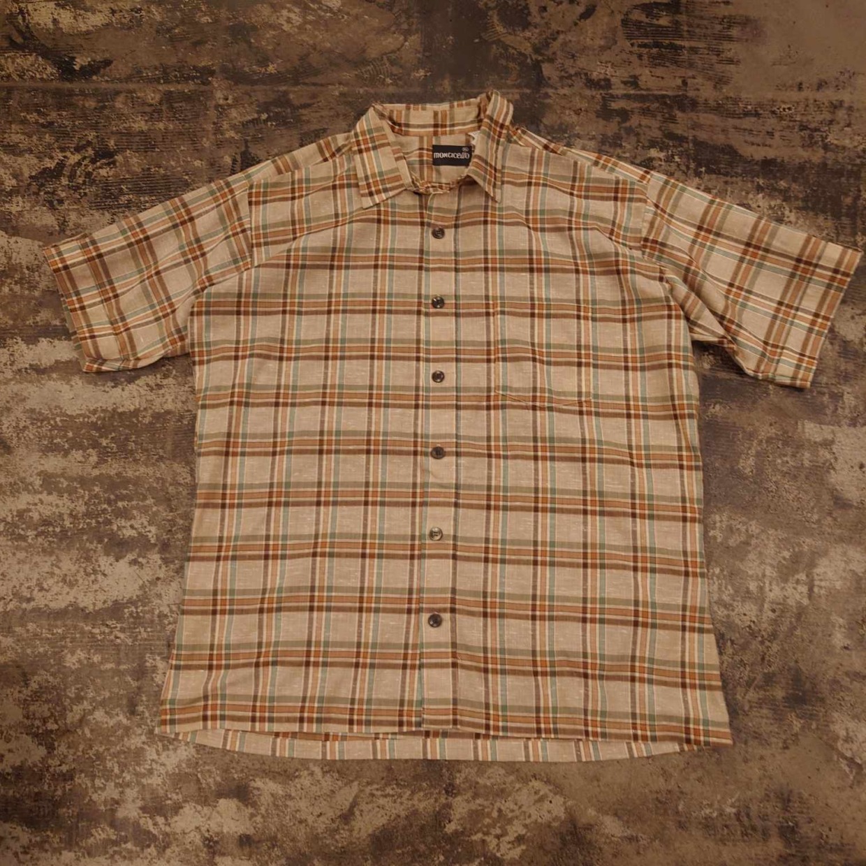 MONICELLO チェック柄 半袖シャツ　＃和歌山古着屋